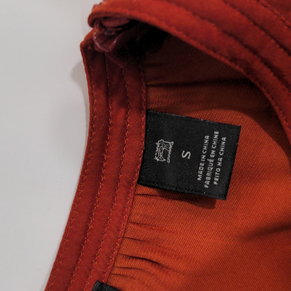 Scotch and Soda Ruffle Blouse in Burnt Orange size Small - Picture 7 of 11